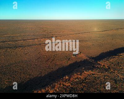 Camper auf der French Line, Simpson Desert, Outback South Australia, Australien Stockfoto