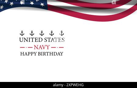 Wir feiern die United States Navy an ihrem Geburtstag Stock Vektor