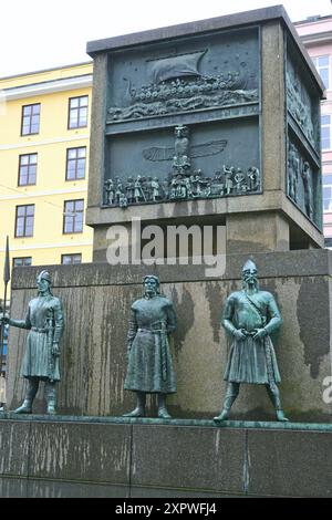 Denkmal zum Gedenken an Seeleute von der Wikingerzeit bis zum 20. Jahrhundert in Bergen, Norwegen Stockfoto