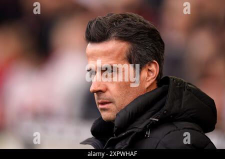 Aktenfoto vom 30. 03. 2024 von Marco Silva. Nachdem Fulham ihren ersten Wahlkampf in der großen Zeit auf dem 10. Platz beendet hatte, fand er das zweite Mal härter und beendete 2023 drei Plätze und fünf Punkte schlechter. Ausgabedatum: Donnerstag, 8. August 2024. Stockfoto