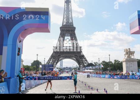 Paris, Frankreich. August 2024. Allgemeine Ansicht Race Walk : Mixed Walk Relay während der Olympischen Spiele 2024 in Paris, Frankreich. Quelle: Koji Aoki/AFLO SPORT/Alamy Live News Stockfoto