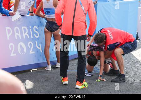 Paris, Frankreich. August 2024. Allgemeine Ansicht Race Walk : Mixed Walk Relay während der Olympischen Spiele 2024 in Paris, Frankreich. Quelle: Koji Aoki/AFLO SPORT/Alamy Live News Stockfoto