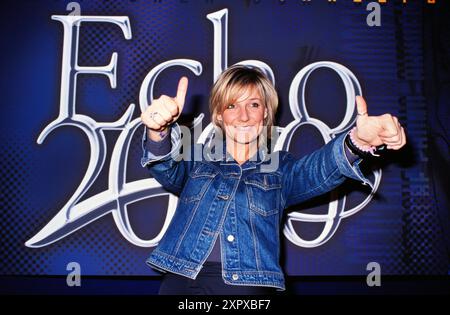 Moderatorin Kim Fisher bei der ECHO Musikpreis Verleihung, Jahr 2000. Stockfoto