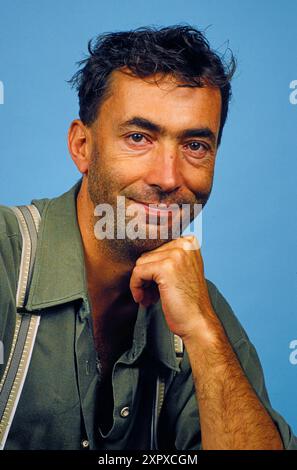 Hubert von Goisern, alias Hubert Achleitner, Alpenrock Musiker, Liedermacher aus Österreich, Portrait, um 1994. Stockfoto