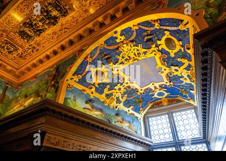 Kalmar slott (auf englisch Kalmar Castle), die Kammer von Erik XIV. Auf der Kalmarer Burg, in der Stadt Kalmar, Schweden. Stockfoto