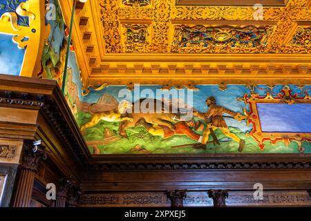 Kalmar slott (auf englisch Kalmar Castle), die Kammer von Erik XIV. Auf der Kalmarer Burg, in der Stadt Kalmar, Schweden. Stockfoto