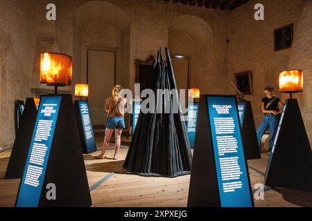 Kalmar slott (auf englisch Kalmar Castle), HEXEN – die Ausstellung, in der Stadt Kalmar, Schweden. Stockfoto