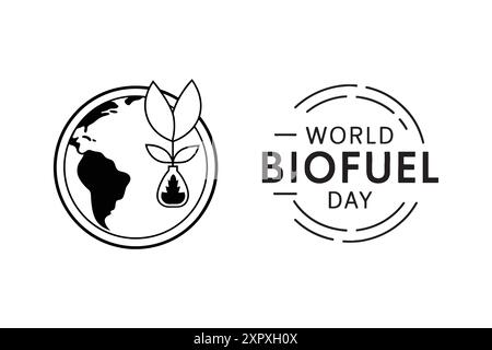 Weltbiotreibstoff-Tag 10. august Vektorplakat Stock Vektor
