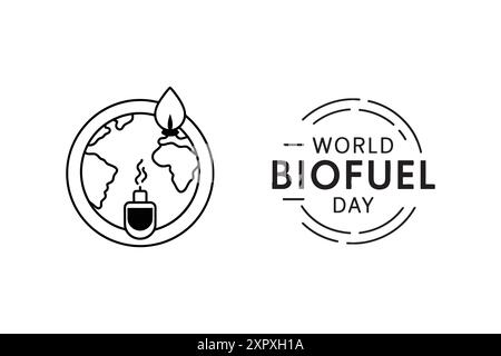 Weltbiotreibstoff-Tag 10. august Vektorplakat Stock Vektor