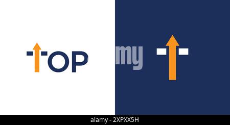 Einzigartiges und modernes Top-Logo Stock Vektor