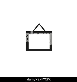 Symbol für den Umriss des Bildrahmens. Lineares Schild für mobiles Konzept und Webdesign. Symbol für einfachen Linienvektor des Fotorahmens. Symbol, Logo-Abbildung. Pixel Stock Vektor