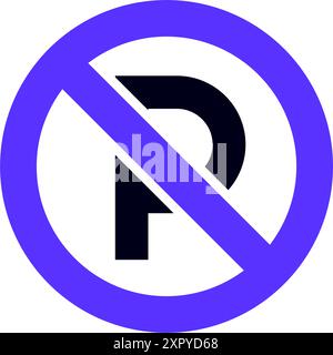 Kein Parkschild, Vektorsymbol Stock Vektor