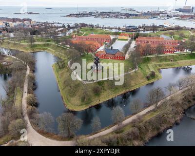 Kopenhagen, Dänemark: Luftaufnahme der alten Kastellet-Festung in Kopenhagen, Hauptstadt Dänemarks. Stockfoto