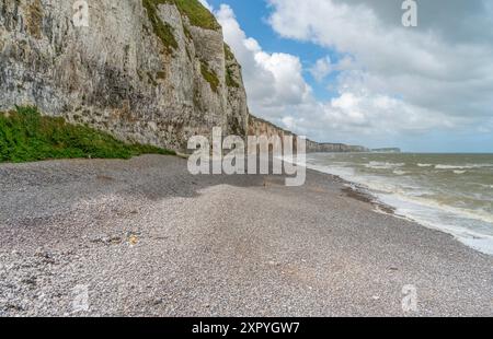 Landschaft rund um Veules-les-Roses, eine Gemeinde im Departement seine-Maritime in der Normandie in Nordfrankreich Stockfoto