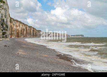 Landschaft rund um Veules-les-Roses, eine Gemeinde im Departement seine-Maritime in der Normandie in Nordfrankreich Stockfoto