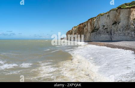 Landschaft rund um Veules-les-Roses, eine Gemeinde im Departement seine-Maritime in der Normandie in Nordfrankreich Stockfoto