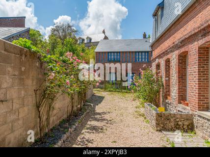 Landschaft rund um Veules-les-Roses, eine Gemeinde im Departement seine-Maritime in der Normandie in Nordfrankreich Stockfoto