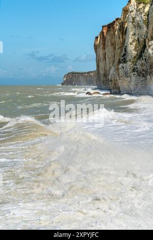 Landschaft rund um Veules-les-Roses, eine Gemeinde im Departement seine-Maritime in der Normandie in Nordfrankreich Stockfoto