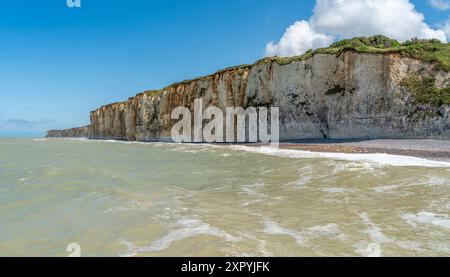 Landschaft rund um Veules-les-Roses, eine Gemeinde im Departement seine-Maritime in der Normandie in Nordfrankreich Stockfoto