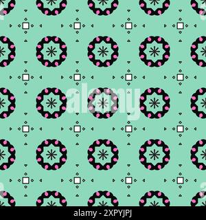 Ein nahtloses geometrisches Muster, perfekt für Hintergründe und Texturen Stockfoto