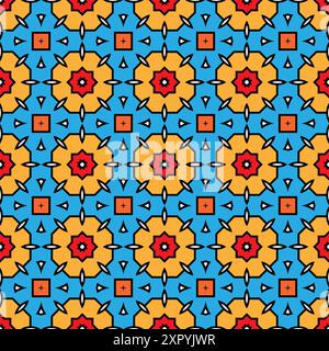 Ein nahtloses geometrisches Muster, perfekt für Hintergründe und Texturen Stockfoto