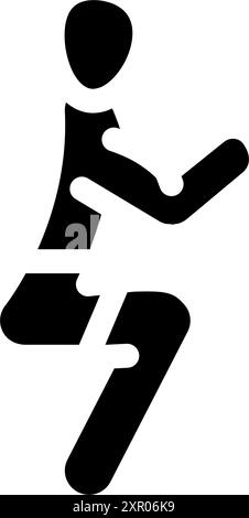 Bizeps Curls Fitness Übung Arm Glyphe Icon Vektor Illustration Stock Vektor