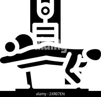 Overhead drücken Fitness Übung Arm Glyph Symbol Vektor Illustration Stock Vektor