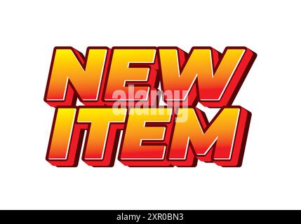 Neues Element. Texteffekt-Design im 3D-Stil für Printwerbung Stock Vektor