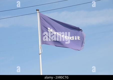 Kastrup/Copenhagen/ Denmark/08 August 2024/Nykredit Bankfiliale auf amager in Kastrup Copenhagen. (Foto. Francis Joseph Dean/Dean Pictures) (nicht für kommerzielle Zwecke) Stockfoto