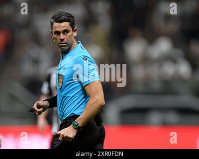 7. August 2024: Arena MRV, Belo Horizonte, Brasilien: Brasilianischer Cup, Atletico Mineiro gegen CRB: Schiedsrichter Flavio Rodrigues de Souza Stockfoto