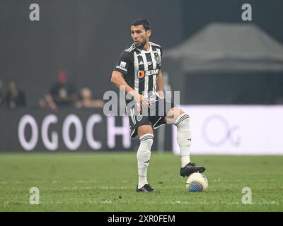 7. August 2024: Arena MRV, Belo Horizonte, Brasilien: Brazilian Cup Football, Atletico Mineiro gegen CRB: Junior Alonso von ATL&#xe9;tico Mineiro Stockfoto