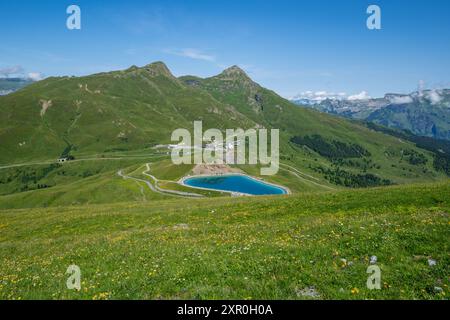 Fallboden See, vom kleinen Scheidegg bis Eigergletscher Weg in der Schweiz Stockfoto