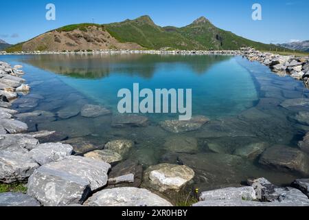 Fallbodensee in der Schweiz im Berner Oberland Schweizer Alpen Stockfoto