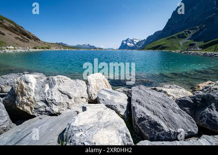 Fallbodensee in der Schweiz im Berner Oberland Schweizer Alpen Stockfoto