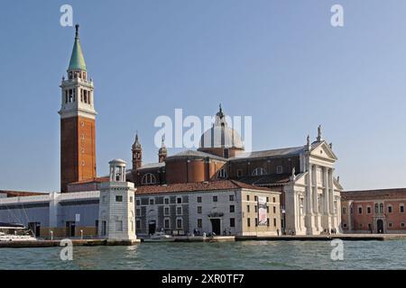 Venedig, Italien - 23. September 2009: Kirche San Giorgio Maggiore am Giudecca-Kanal in Venedig Herbstreise. Stockfoto