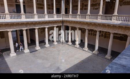 Padua, Italien - 23. Juli 2024: Hof des Palazzo Bo (Bo-Palast), historisches Gebäude mit Sitz der Universität Padua aus dem Jahr 1539 in Padua, Italien Stockfoto