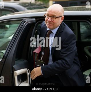 London, Whitehall. August 2024. RT Hon Lord Hermer, Attorney General, kommt in 70 Whitehall zu Meetings. Quelle: Bridget Catterall/Alamy Live News Stockfoto