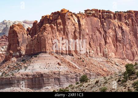 Canyon Walls vom Chimney Rock Trail, Capitol Reef National Park, Utah Stockfoto