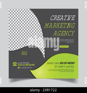 Innovative Vorlagen Für Post-Design-Banner In Sozialen Medien Stock Vektor