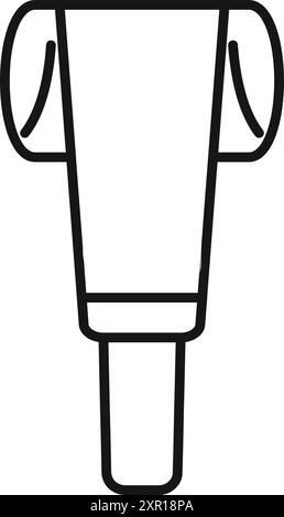 Das Symbol des Party-Gebläses mit schlichtem Design ist ein Werkzeug, mit dem Sie auf einer Party Lärm machen können Stock Vektor