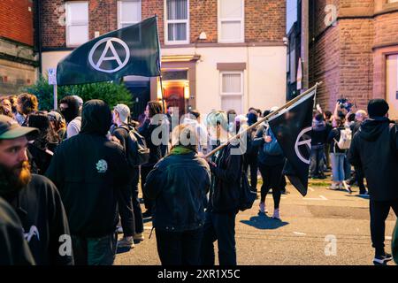 Friedlicher Anti-Rassismus-Marsch zum Schutz von Asylum Link in Liverpool am 7. August 2024 Stockfoto