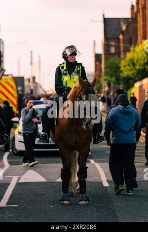 Friedlicher Anti-Rassismus-Marsch zum Schutz von Asylum Link in Liverpool am 7. August 2024 Stockfoto