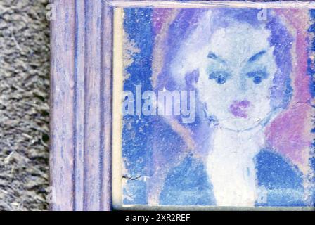 Mr. Alberts + Painting, Haarlem, Niederlande, 14-08-2001, Whizgle Dutch News: Historical Images Tailored for the Future. Erkunden Sie die Vergangenheit der Niederlande mit modernen Perspektiven durch Bilder von niederländischen Agenturen. Verbinden der Ereignisse von gestern mit den Erkenntnissen von morgen. Begeben Sie sich auf eine zeitlose Reise mit Geschichten, die unsere Zukunft prägen. Stockfoto