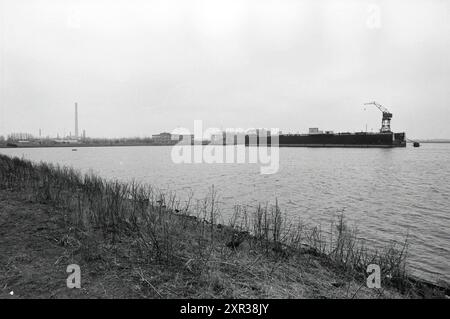 Western Docklands, Amsterdam, Häfen, Amsterdam, Niederlande, 23-03-1982, Whizgle Dutch News: Historical Images Tailored for the Future. Erkunden Sie die Vergangenheit der Niederlande mit modernen Perspektiven durch Bilder von niederländischen Agenturen. Verbinden der Ereignisse von gestern mit den Erkenntnissen von morgen. Begeben Sie sich auf eine zeitlose Reise mit Geschichten, die unsere Zukunft prägen. Stockfoto