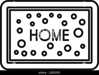 Home Sweet HOME Schild, das den Ort des Komforts und der Zugehörigkeit anzeigt Stock Vektor