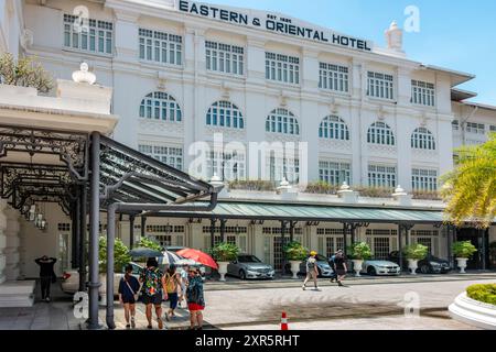 Außenansicht des Eastern & Oriental Hotels in George Town, Penang, Malyaia Stockfoto