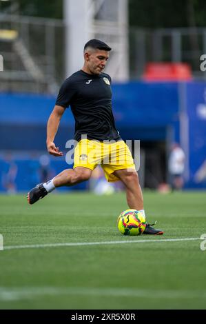 Andorra La Vella, Andorra: 8. August 2024: UD Santa Coloma UND Spieler nach der zweiten Phase der UEFA Europa League - dritte Qualifikationsrunde 2024 - Stockfoto