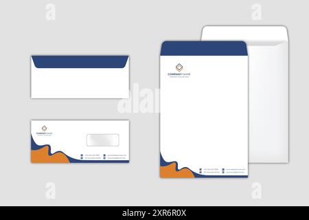 Vorlage für Corporate Envelope Design Set Stock Vektor