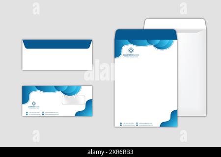 Vorlage für Corporate Envelope Design Set Stock Vektor