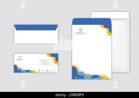 Vorlage für Corporate Envelope Design Set Stock Vektor